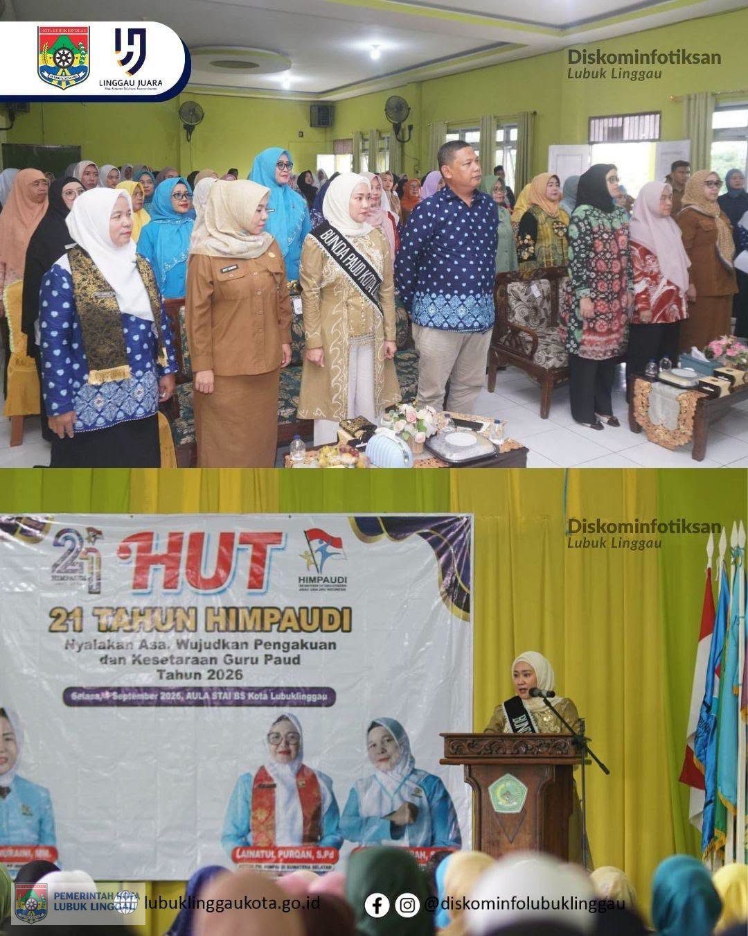 Bunda PAUD Hadiri HUT ke-21 HPAUDI Kota Lubuk Linggau