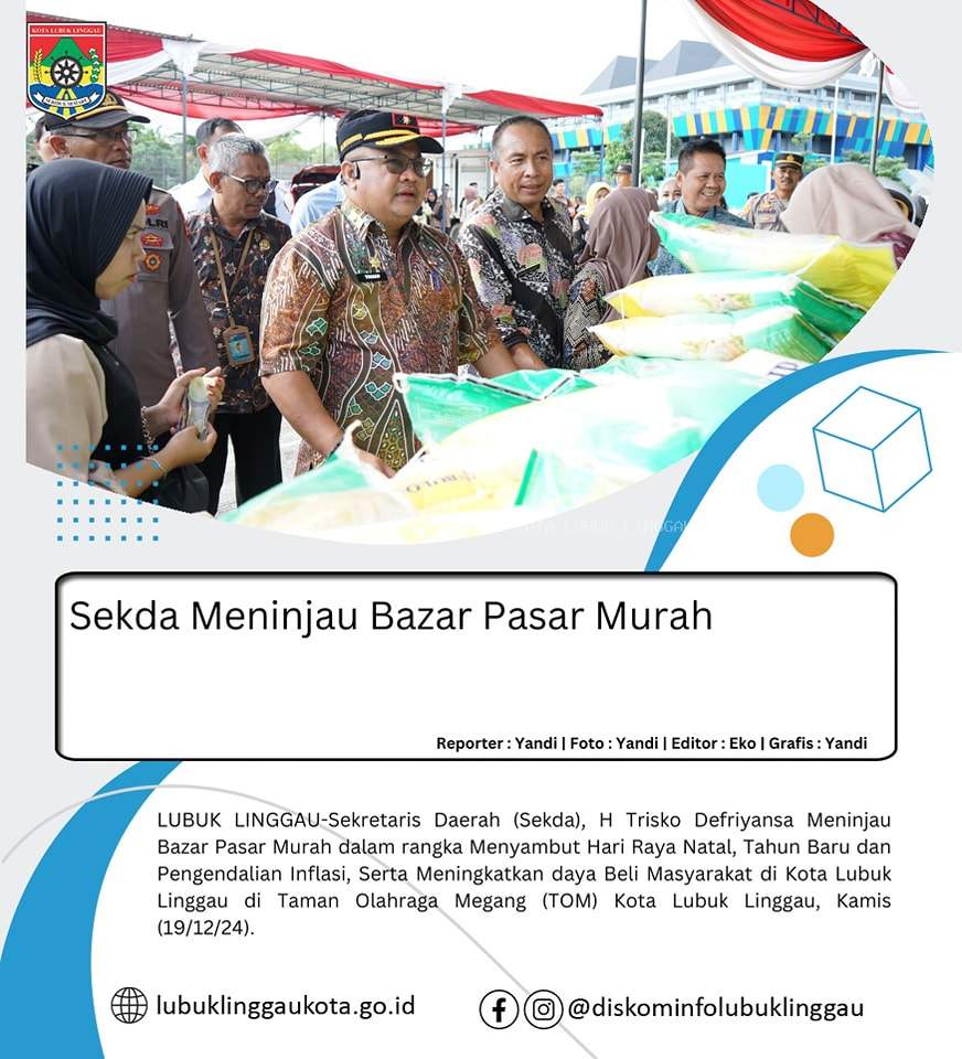 Sekda Meninjau Bazar Pasar Murah