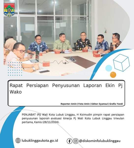 Rapat Persiapan Penyusunan Laporan Evaluasi Kinerja Pj Wako