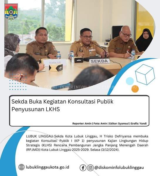 Sekda Buka Kegiatan Konsultasi Publik  Penyusunan LKHS