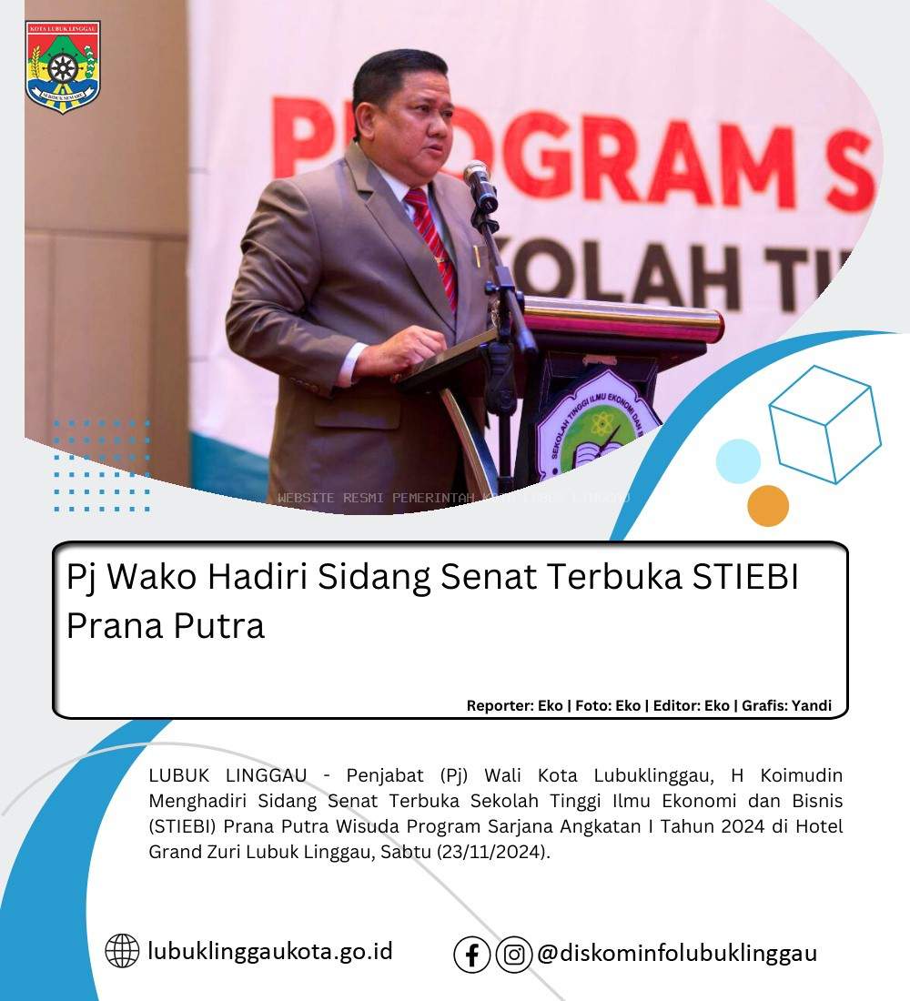 Pj Wako Hadiri Sidang Senat Terbuka STIEBI Prana Putra 