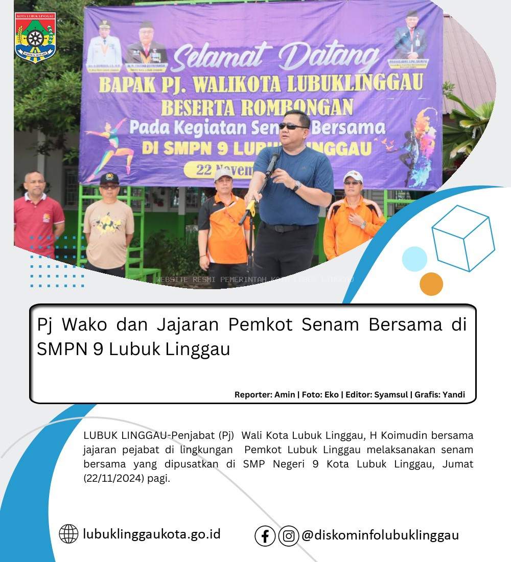 Pj Wako dan Jajaran Pemkot Senam Bersama di SMPN 9 Lubuk Linggau