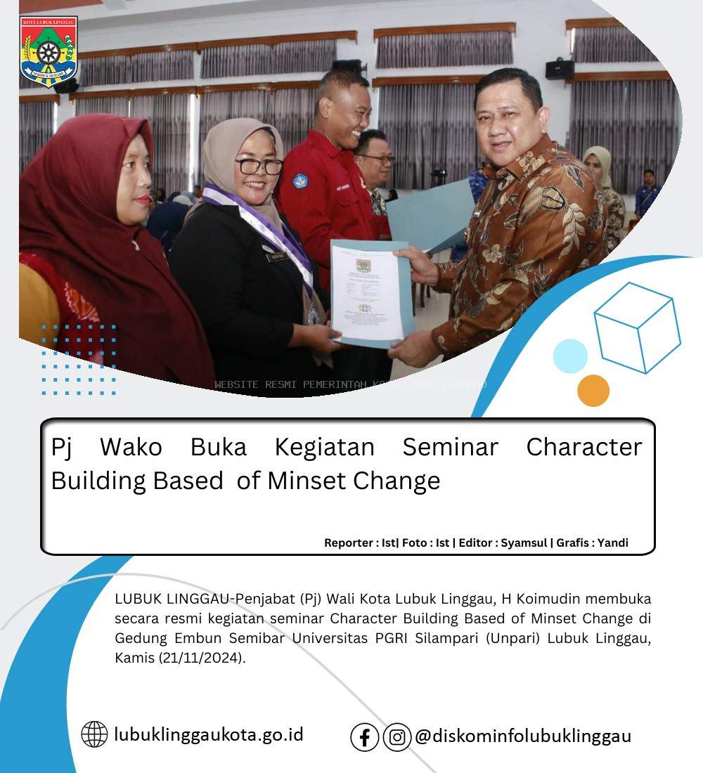 Pj Wako Buka Kegiatan Seminar Character Building Based of Mindset Change