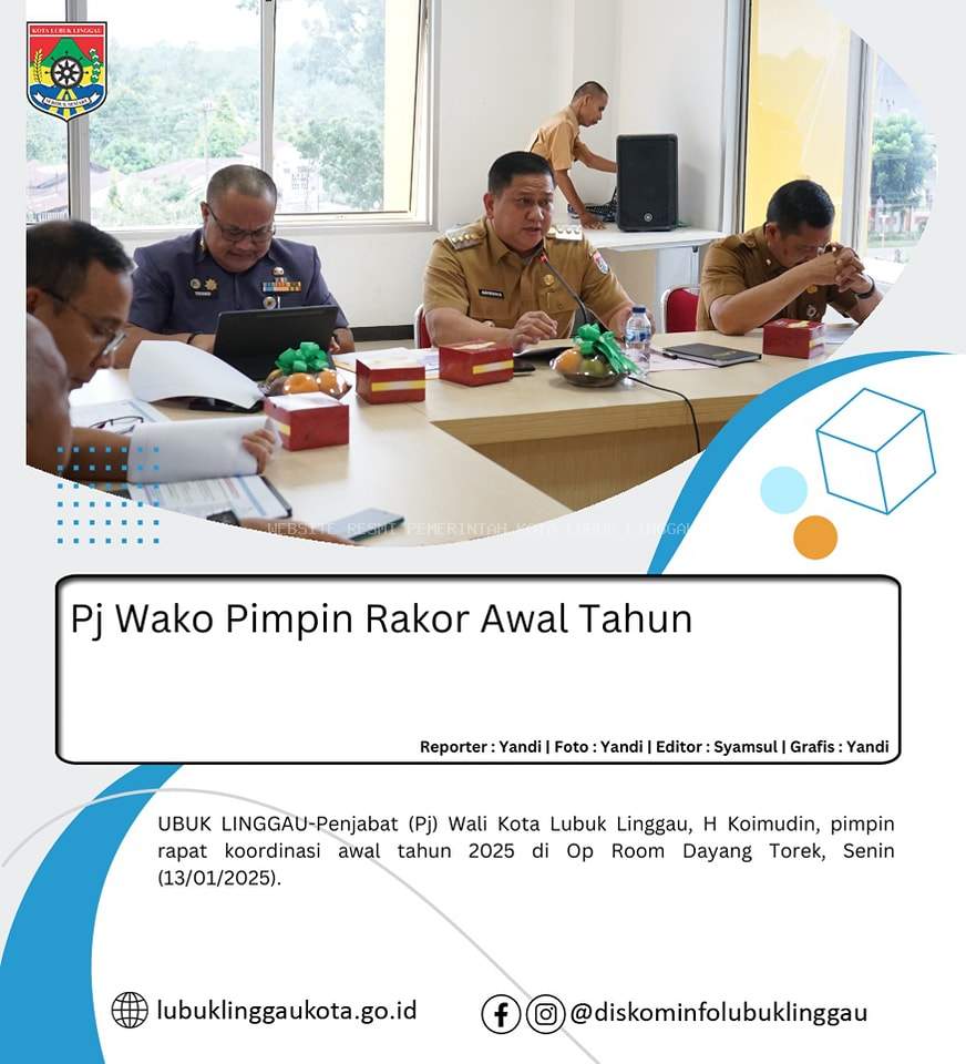 Pj Wako Pimpin Rakor Awal Tahun