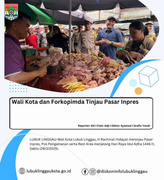 Wali Kota dan Forkopimda Tinjau Pasar Inpres