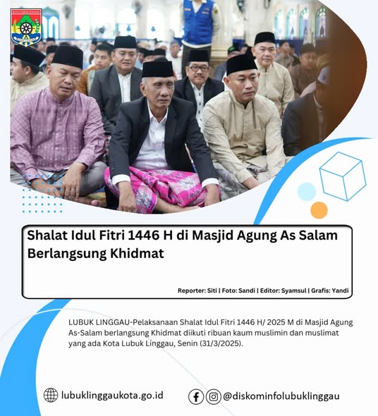 Shalat Idul Fitri 1446 H di Masjid Agung As Salam Berlangsung Khidmat