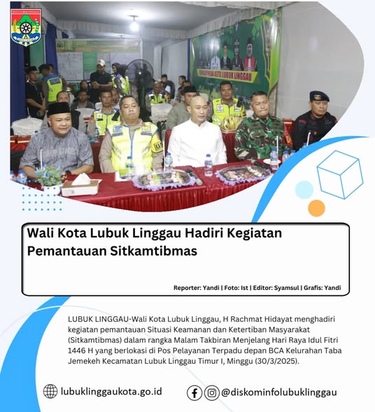 Wali Kota Lubuk Linggau Hadiri Kegiatan Pemantauan Sitkamtibmas