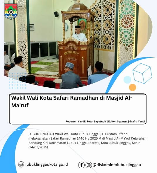 Wakil Wali Kota Safari Ramadhan di Masjid Al-Ma'ruf