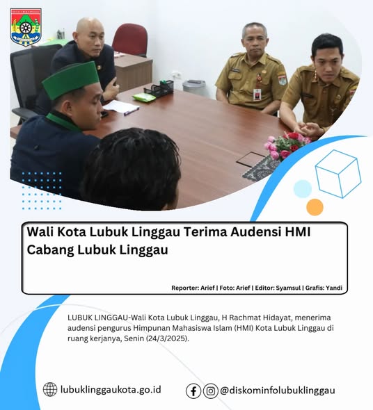 Wali Kota Lubuk Linggau Terima Audensi HMI Cabang Lubuk Linggau
