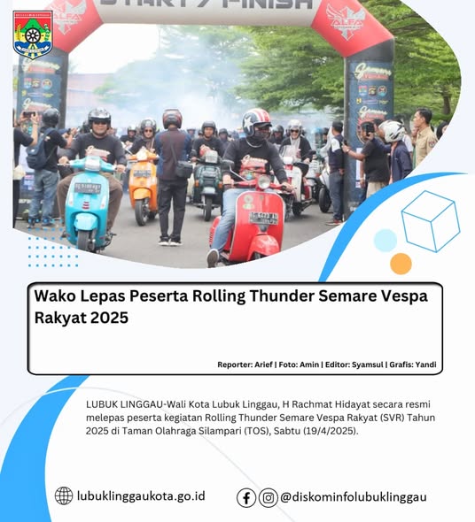 Wako Lepas Peserta Rolling Thunder Semare Vespa Rakyat 2025