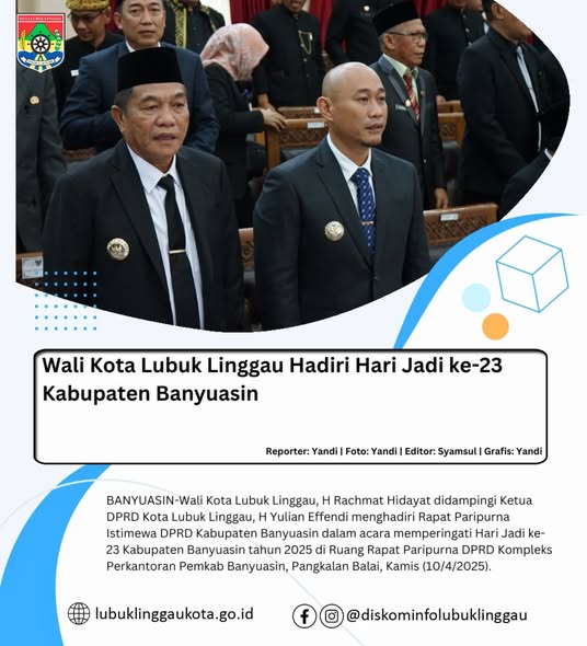 Wali Kota Lubuk Linggau Hadiri Hari Jadi ke-23 Kabupaten Banyuasin