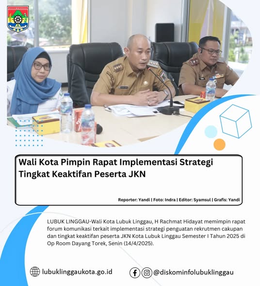 Wali Kota Pimpin Rapat Implementasi Strategi Tingkat Keaktifan Peserta JKN