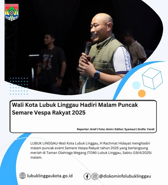 Wali Kota Lubuk Linggau Hadiri Malam Puncak Semare Vespa Rakyat 2025