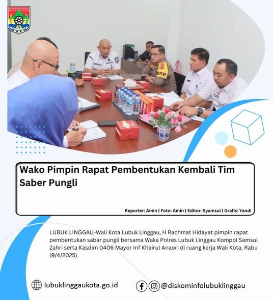 Wako Pimpin Rapat Pembentukan Kembali Tim Saber Pungli