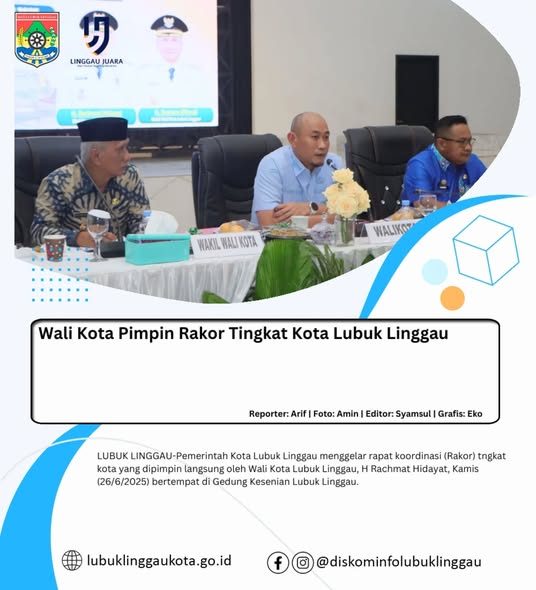 Wali Kota Pimpin Rakor Tingkat Kota Lubuk Linggau