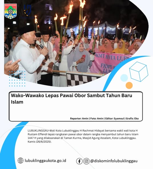 Wako-Wawako Lepas Pawai Obor Sambut Tahun Baru Islam ‎