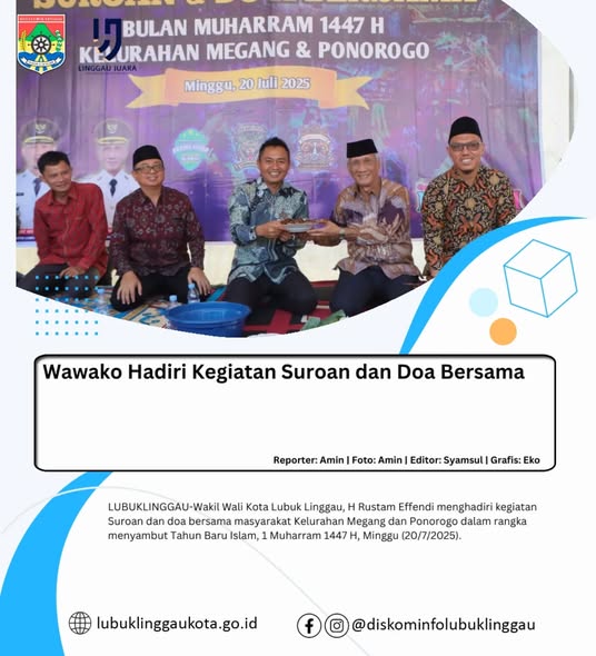 Wawako Hadiri Kegiatan Suroan dan Doa Bersama