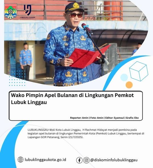 Wako Pimpin Apel Bulanan di Lingkungan Pemkot Lubuk Linggau