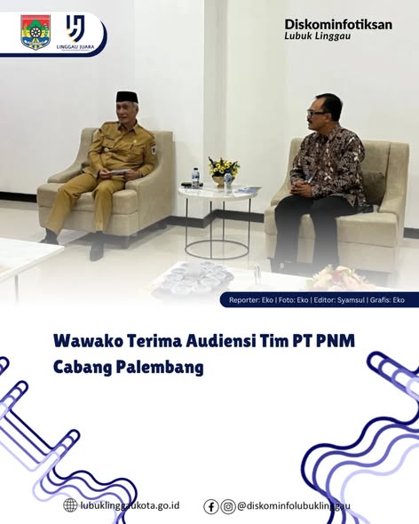 Wawako Terima Audiensi Tim PT PNM Cabang Palembang
