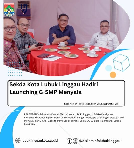Sekda Kota Lubuk Linggau Hadiri Launching G-SMP Menyala