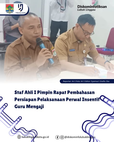 Staf Ahli I Pimpin Rapat Pembahasan Persiapan Pelaksanaan Perwal Insentif Guru Mengaji
