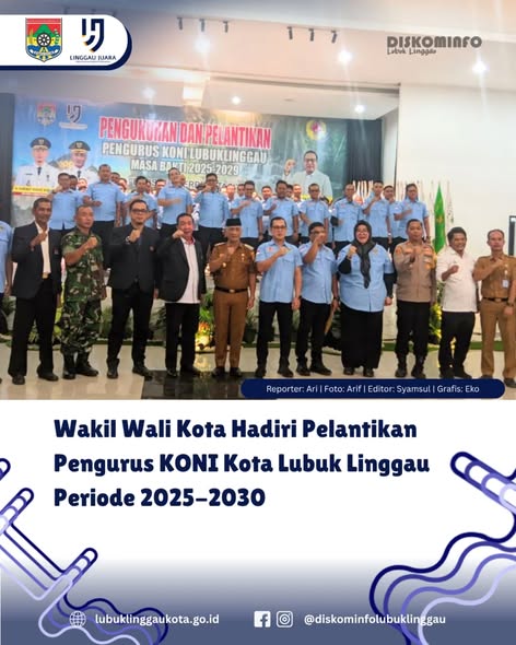 Wakil Wali Kota Hadiri Pelantikan Pengurus KONI Kota Lubuk Linggau Periode 2025-2030