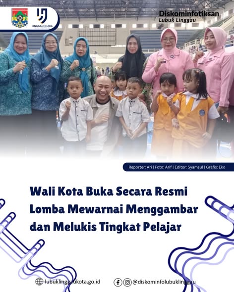 Wali Kota Buka Secara Resmi Lomba Mewarnai Menggambar dan Melukis Tingkat Pelajar