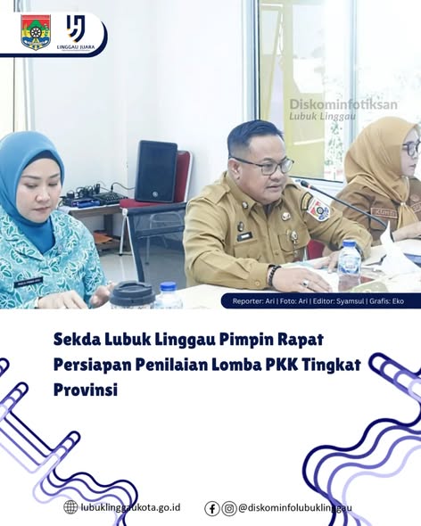 Sekda Lubuklinggau Pimpin Rapat Persiapan Penilaian Lomba PKK Tingkat Provinsi