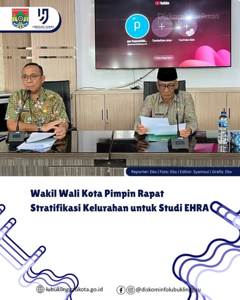 Wakil Wali Kota Pimpin Rapat Stratifikasi Kelurahan untuk Studi EHRA