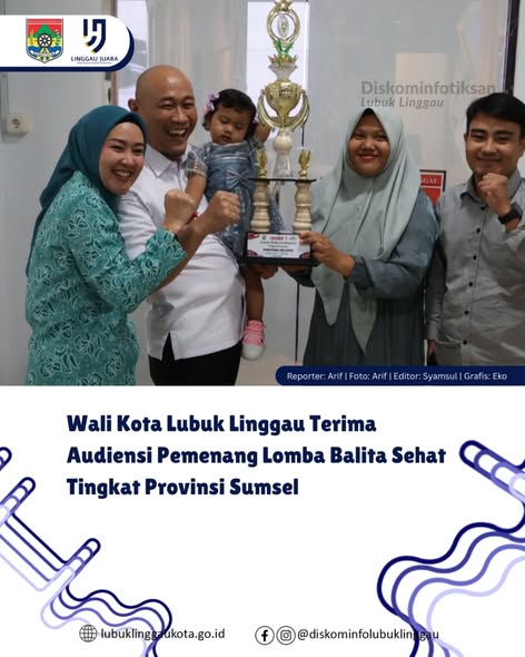 Wali Kota Lubuk Linggau Terima Audiensi Pemenang Lomba Balita Sehat Tingkat Provinsi Sumsel