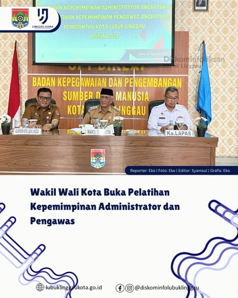 Wakil Wali Kota Buka Pelatihan Kepemimpinan Administrator dan Pengawas