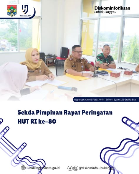 Sekda Pimpinan Rapat Peringatan HUT RI ke-80.