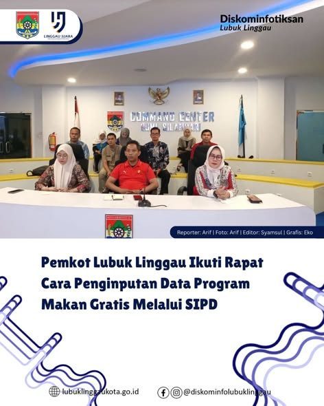Pemkot Lubuk Linggau Ikuti Rapat Cara Penginputan Data Program Makan Gratis Melalui SIPD