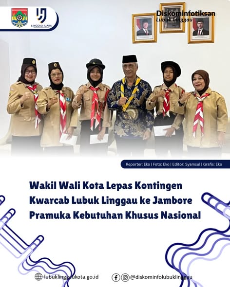 Wakil Wali Kota Lepas Kontingen Kwarcab Lubuk Linggau ke Jambore Pramuka Kebutuhan Khusus Nasional