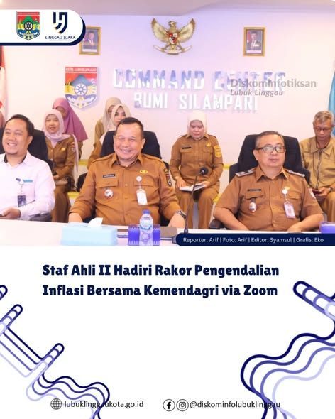 Staf Ahli II Hadiri Rakor Pengendalian Inflasi Bersama Kemendagri via Zoom
