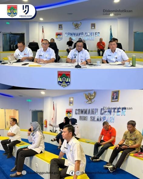 Sekda Lubuk Linggau Ikuti Rapat Monev Pembangunan SPPG Secara Virtual