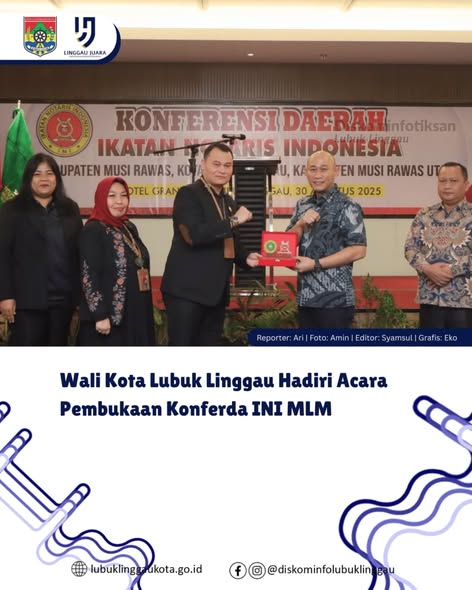 Wali Kota Lubuk Linggau Hadiri Acara Pembukaan Konferda INI MLM