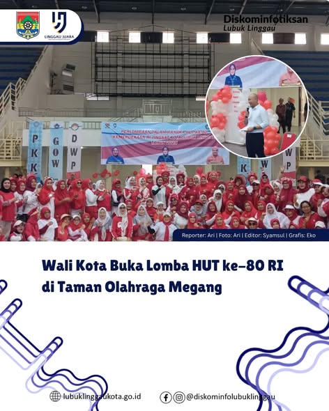 Wali Kota Buka Lomba HUT ke-80 RI di Taman Olahraga Megang