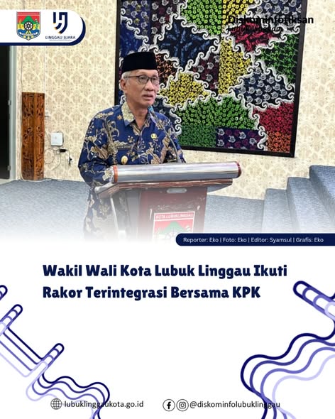 Wakil Wali Kota Lubuk Linggau Ikuti Rakor Terintegrasi Bersama KPK