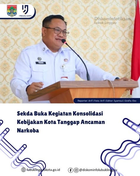 Sekda Buka Kegiatan Konsolidasi Kebijakan Kota Tanggap Ancaman Narkoba