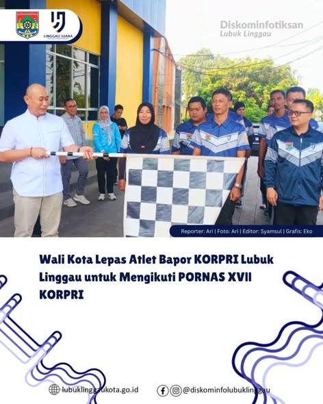 Wali Kota Lepas Atlet Bapor KORPRI Lubuk Linggau untuk Mengikuti PORNAS XVll KORPRI