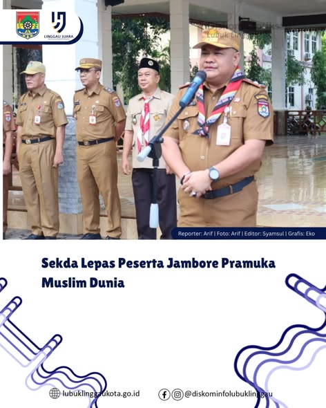 Sekda Lepas Peserta Jambore Pramuka Muslim Dunia