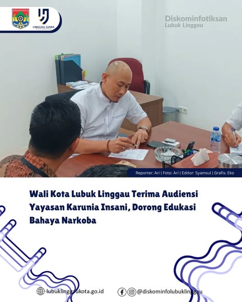 Wali Kota Lubuk Linggau Terima Audiensi Yayasan Karunia Insani, Dorong Edukasi Bahaya Narkoba