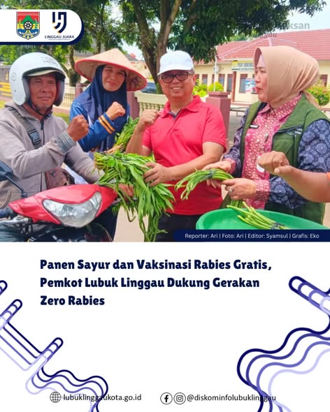 Panen Sayur dan Vaksinasi Rabies Gratis, Pemkot Lubuk Linggau Dukung Gerakan Zero Rabies