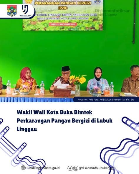 Wakil Wali Kota Buka Bimtek Perkarangan Pangan Bergizi di Lubuk Linggau