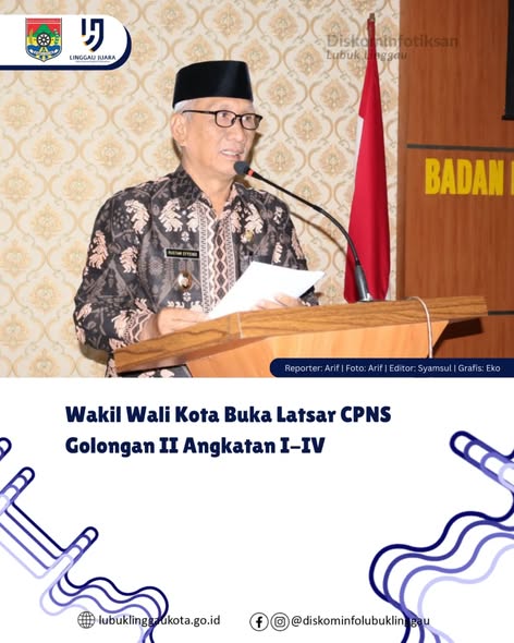 Wakil Wali Kota Buka Latsar CPNS Golongan II Angkatan I-IV