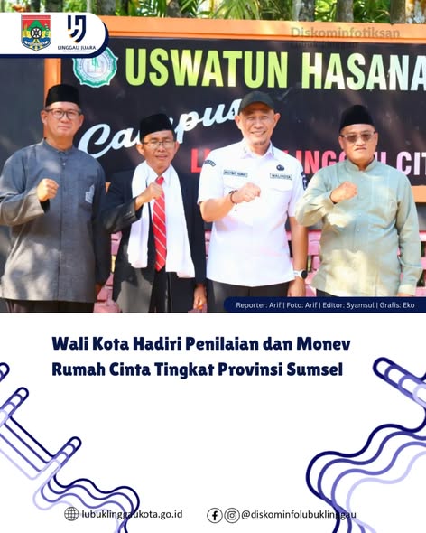 Wali Kota Hadiri Penilaian dan Monev Rumah Cinta Tingkat Provinsi Sumsel