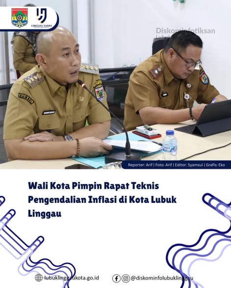 Wali Kota Pimpin Rapat Teknis Pengendalian Inflasi di Kota Lubuk Linggau