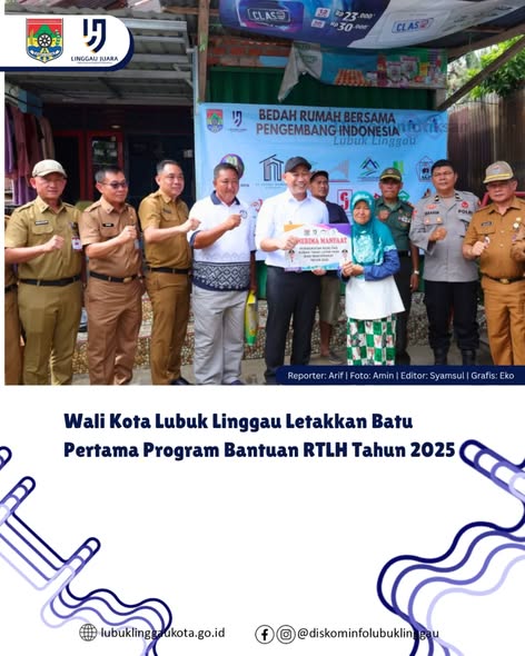 Wali Kota Lubuk Linggau Letakkan Batu Pertama Program Bantuan RTLH Tahun 2025