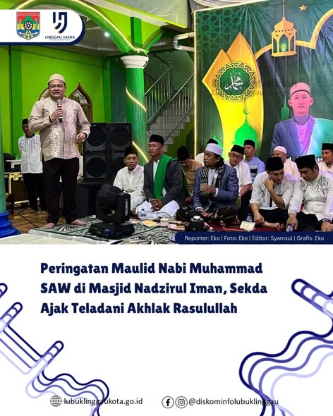 Peringatan Maulid Nabi Muhammad SAW di Masjid Nadzirul Iman, Sekda Ajak Teladani Akhlak Rasulullah